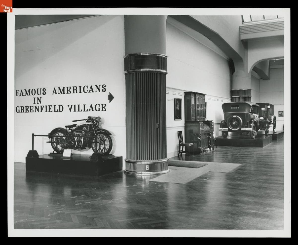 1920 Excelsior Motorcycle Formerly Owned by Charles Lindbergh, on Exhibit in Henry Ford Museum, 1971