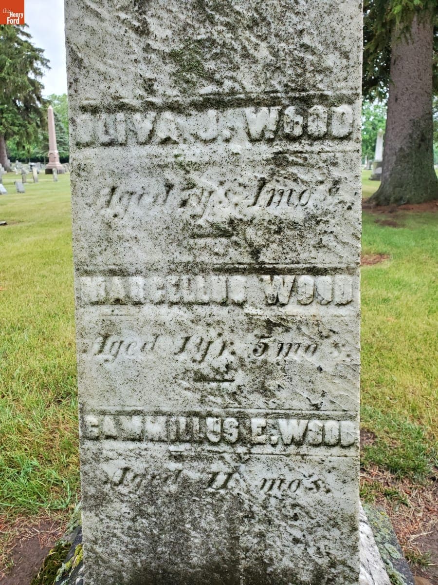 Wood Family Gravesite, Tecumseh, Michigan, June 2021