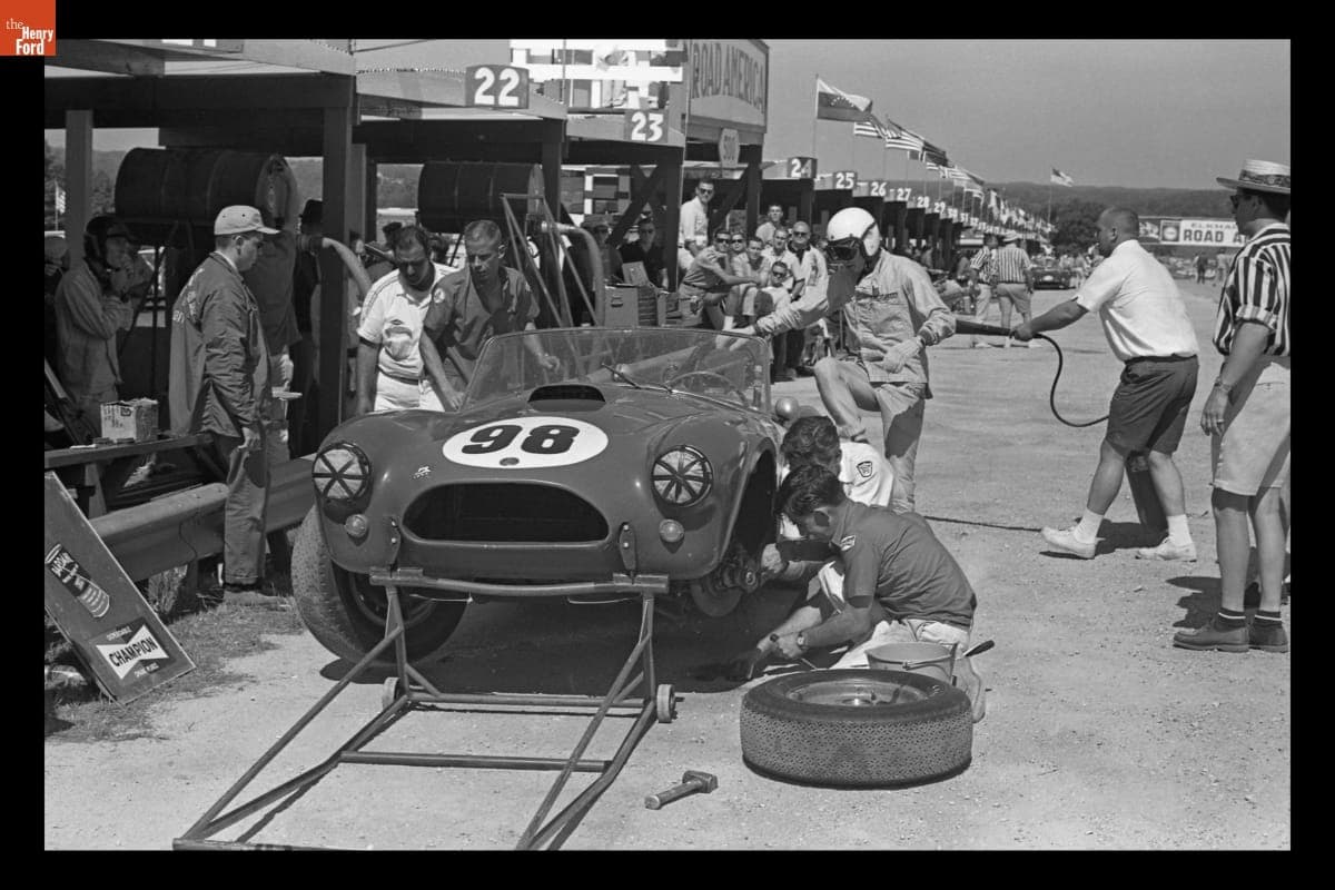 Shelby Cobra Driven by Ken Miles in the Road America 500 Race, September 1963