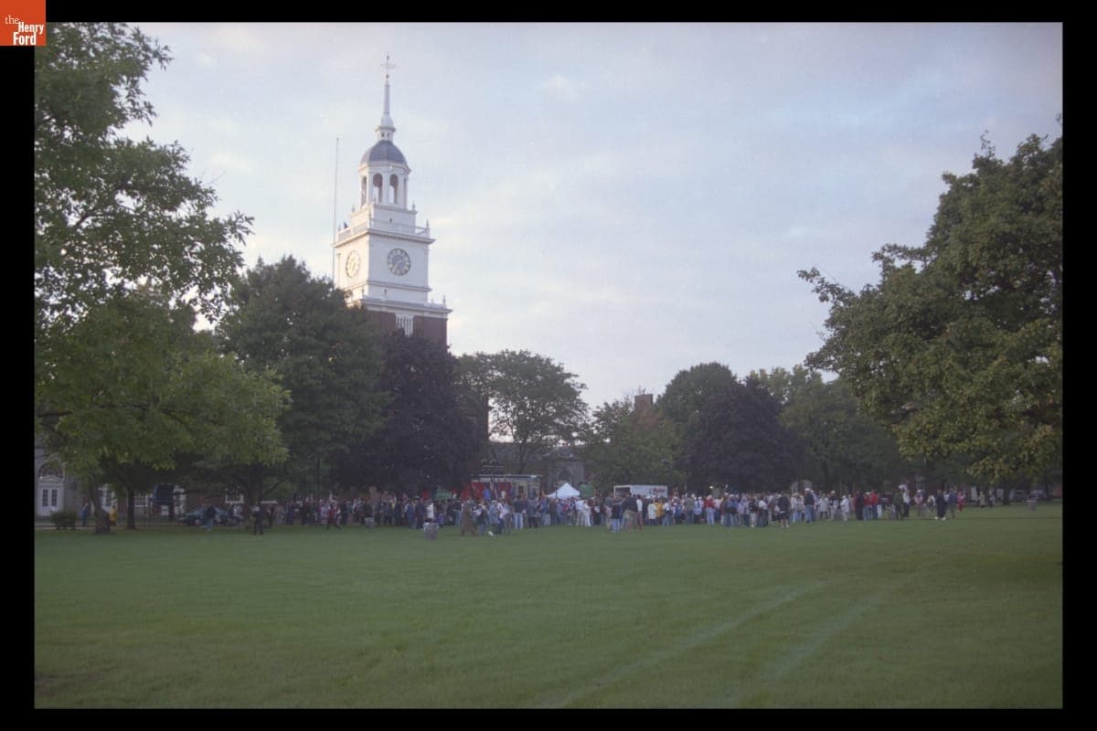 Before the "Peace and Unity" Candlelight Vigil at Henry Ford Museum, September 19, 2001