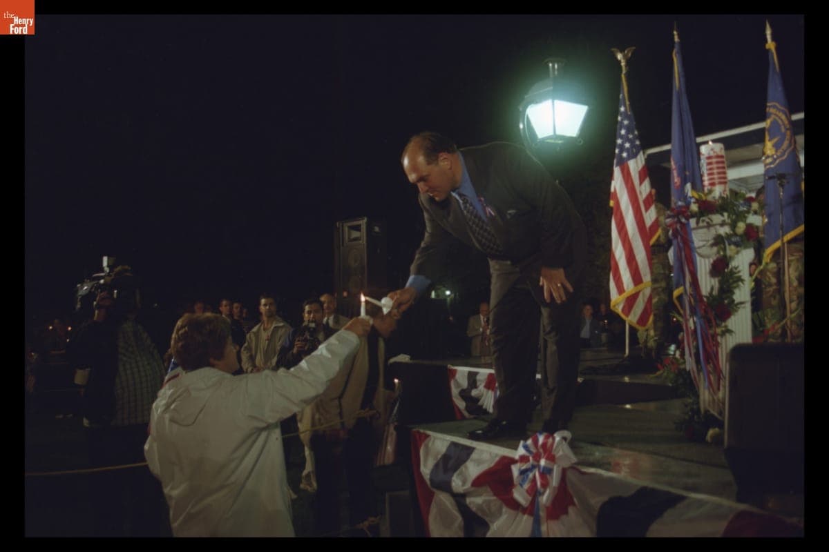"Peace and Unity" Candlelight Vigil at Henry Ford Museum, September 19, 2001