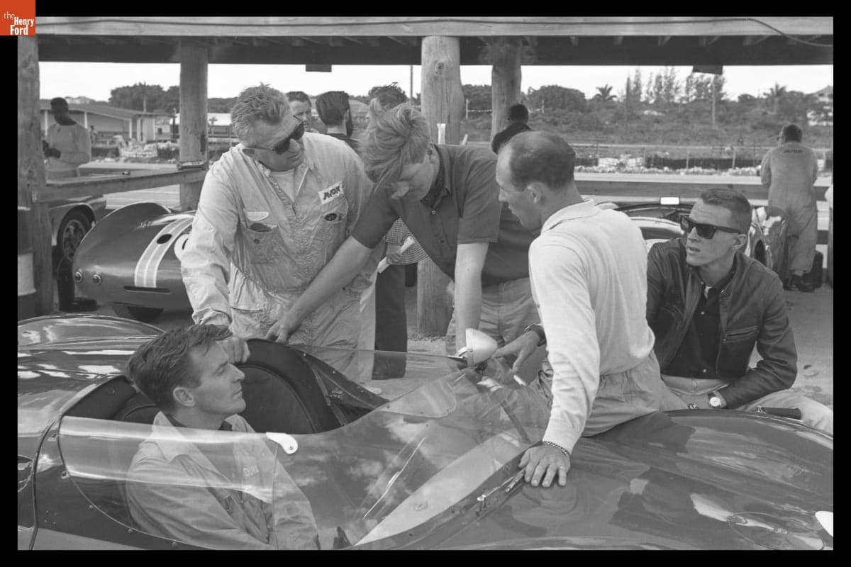 Stirling Moss with Aston Martin DBR2/420 at the 6th Annual Bahamas Speed Weeks, November 29 to December 6, 1959
