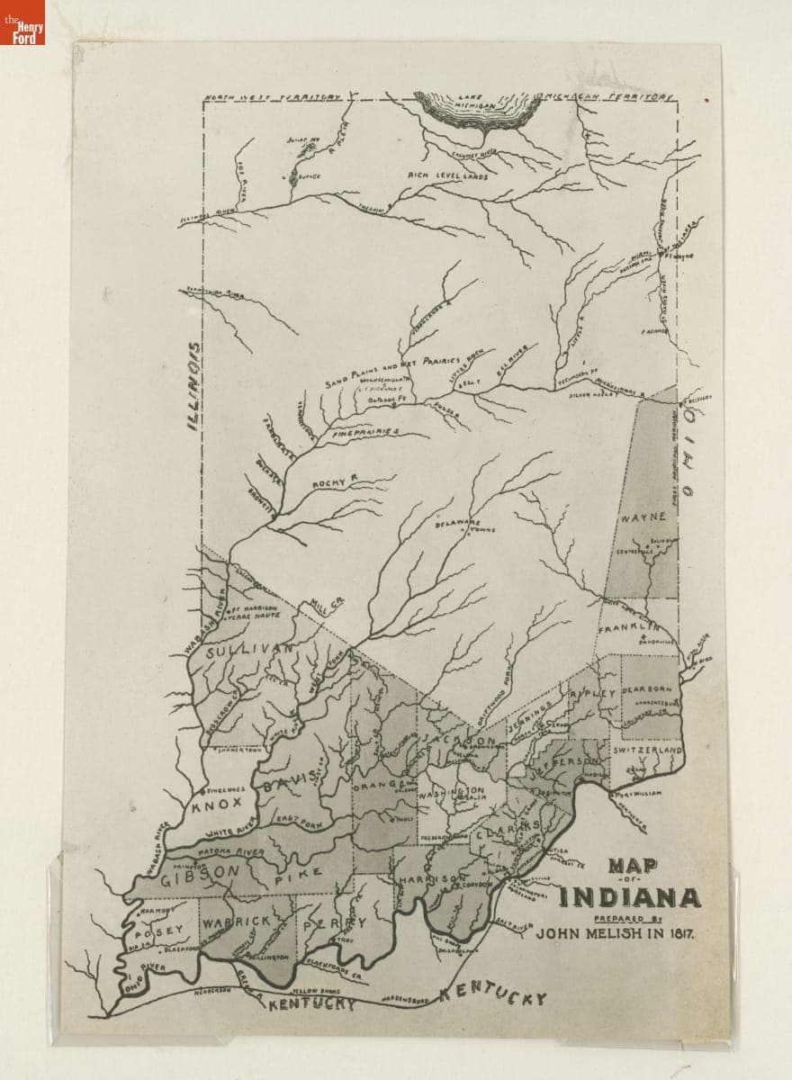 1817 Map of Indiana