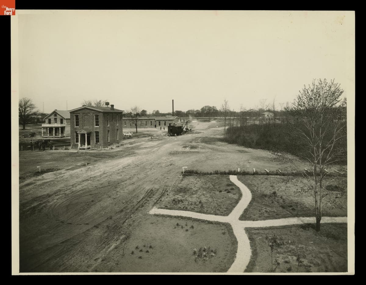 Spreading Clay Soil Brought from New Jersey over the Menlo Park Compound in Greenfield Village, 1929