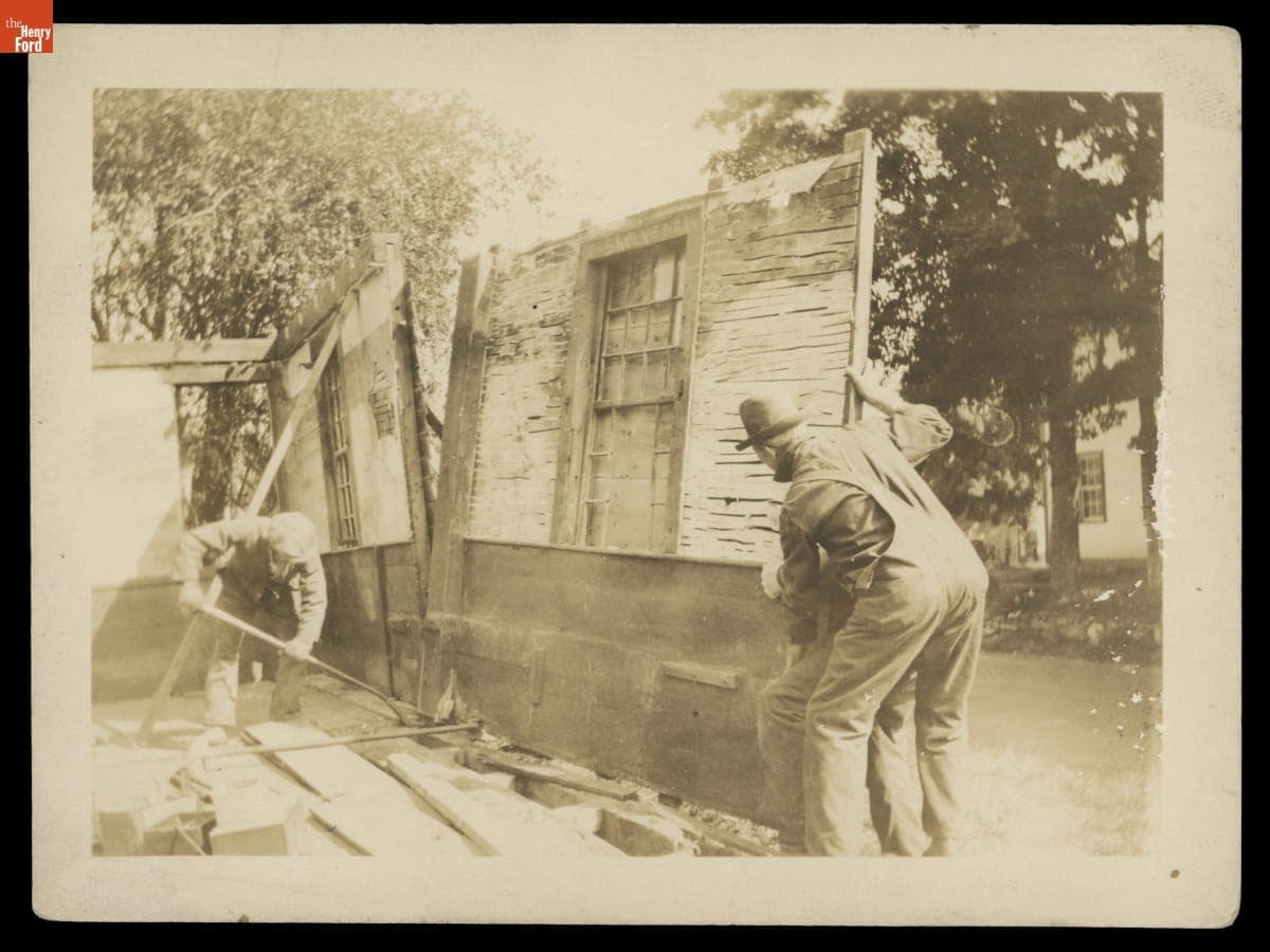 Dismantling the Phoenixville Post Office for Relocation to Greenfield Village, September 1928