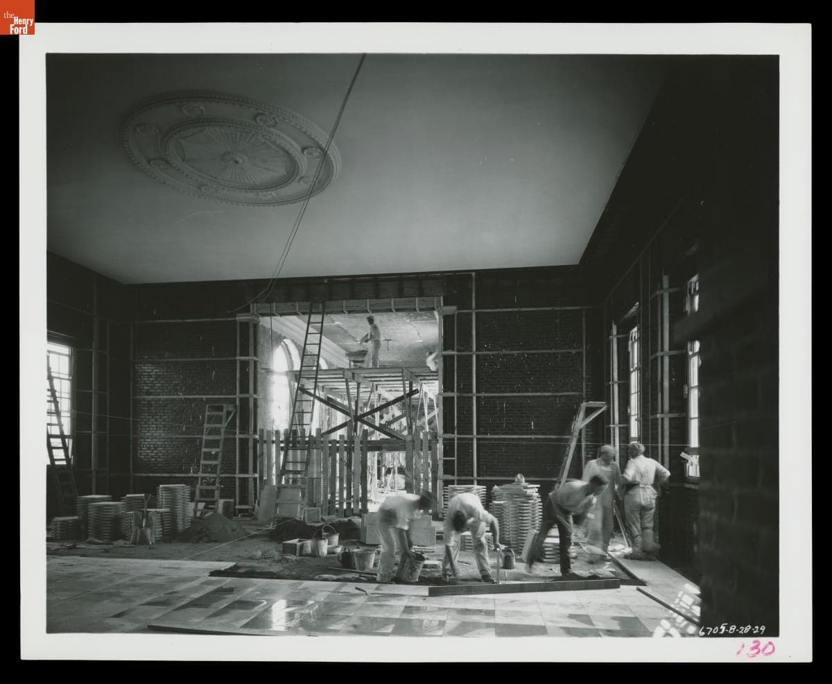 Interior of Henry Ford Museum under Construction, August 1929