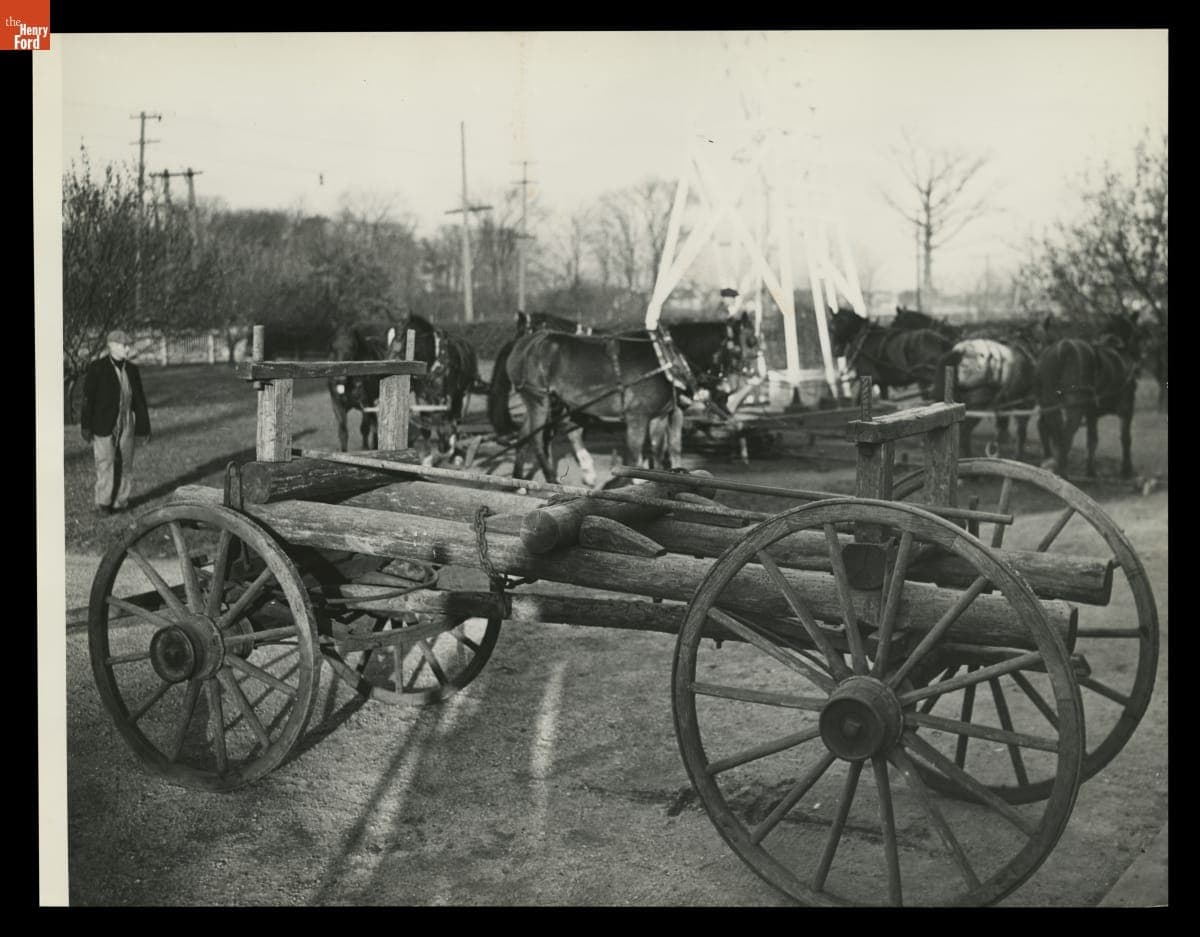 Threshing at the Ford Homestead, Dearborn, Michigan, November 1936