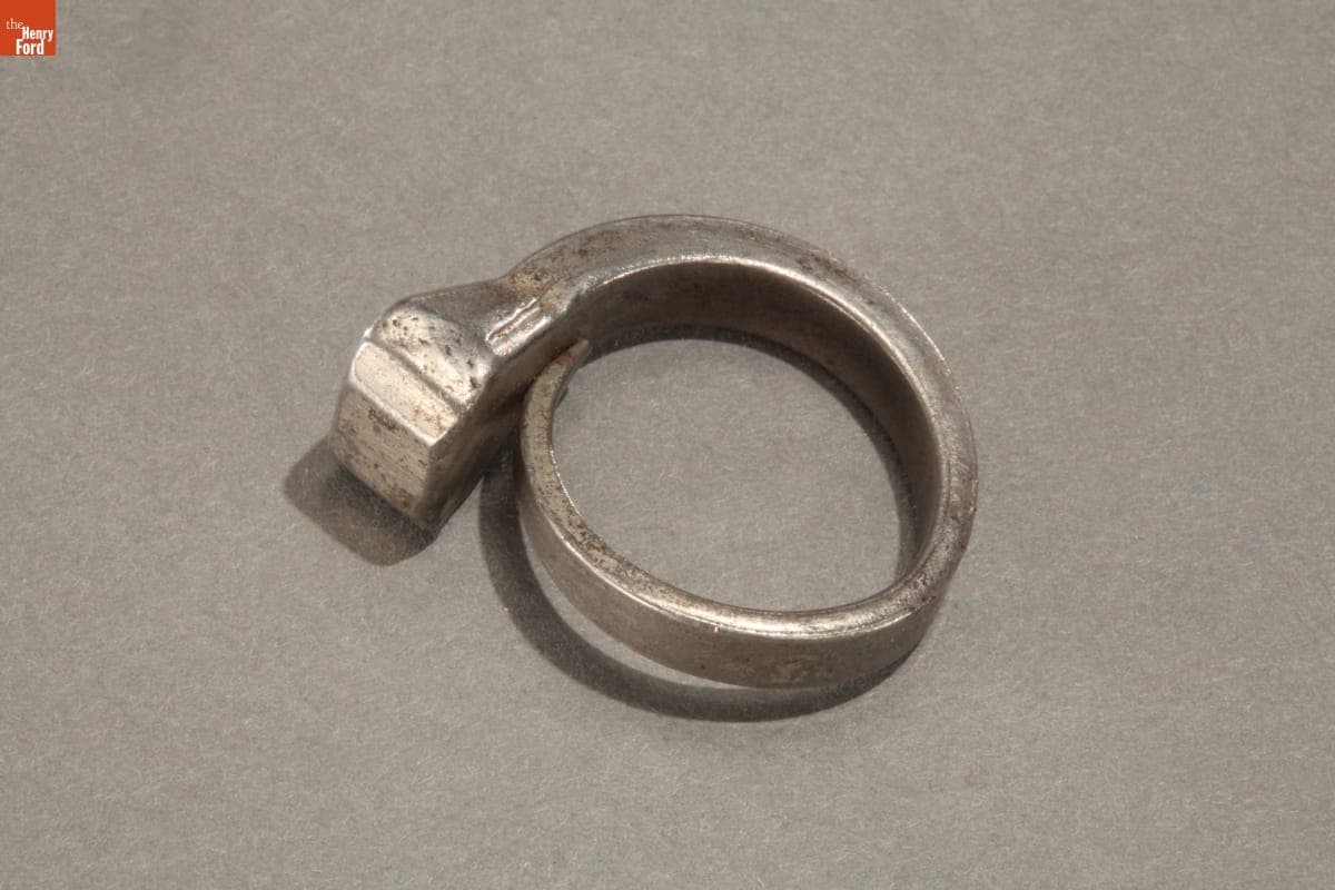 Horseshoe Nail Ring Made at Greenfield Village, circa 1968