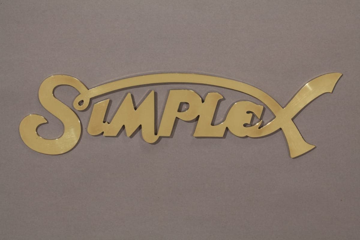 Simplex Nameplate, circa 1915