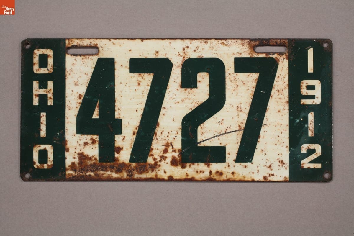 Ohio License Plate, 1912
