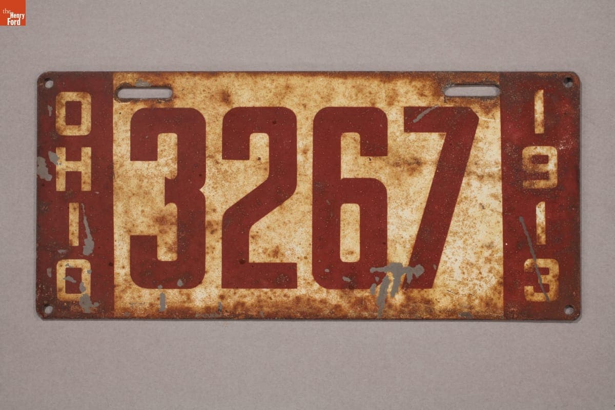 Ohio License Plate, 1913