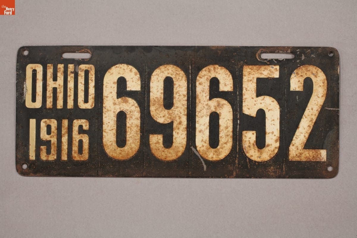 Ohio License Plate, 1916