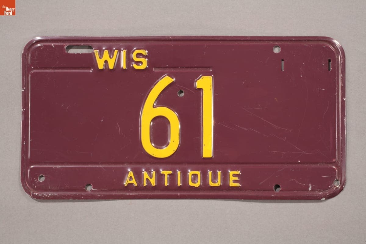 Wisconsin License Plate, 1961