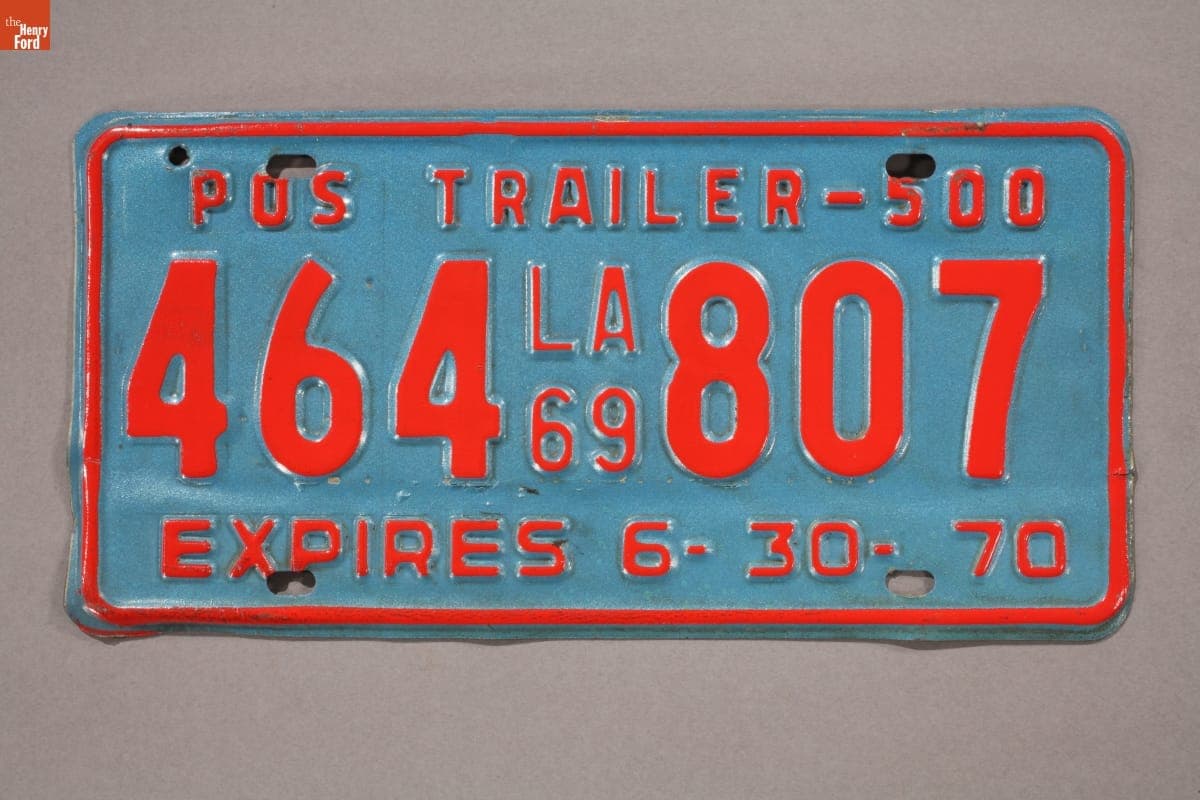 Louisiana License Plate, 1969-1970