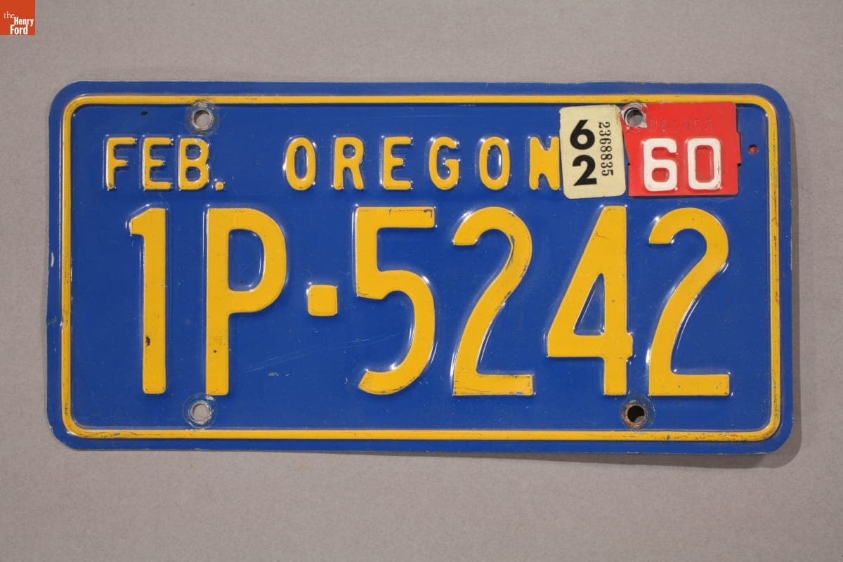 Oregon License Plate, 1960