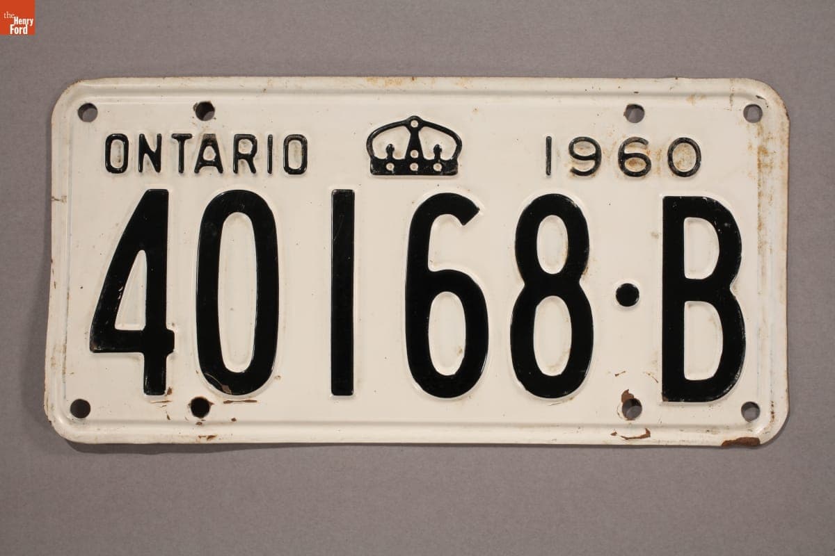 Pair of Ontario License Plates, 1960