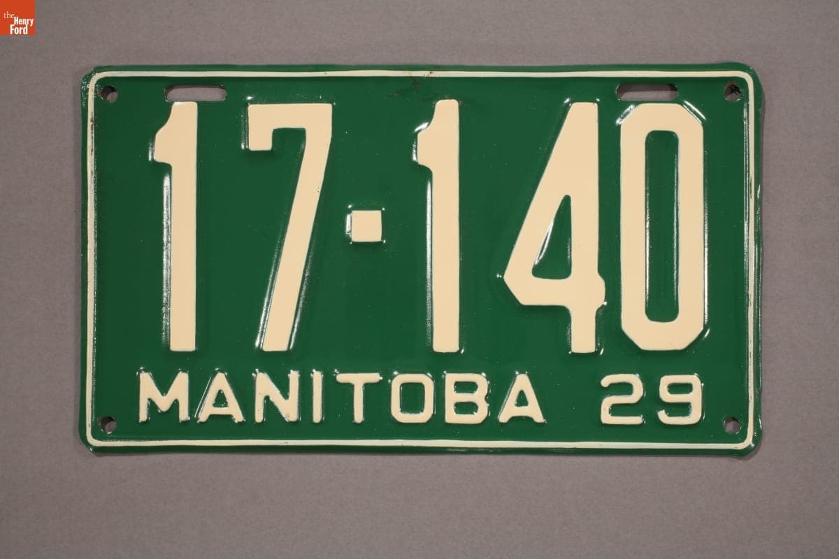 Manitoba License Plate, 1929