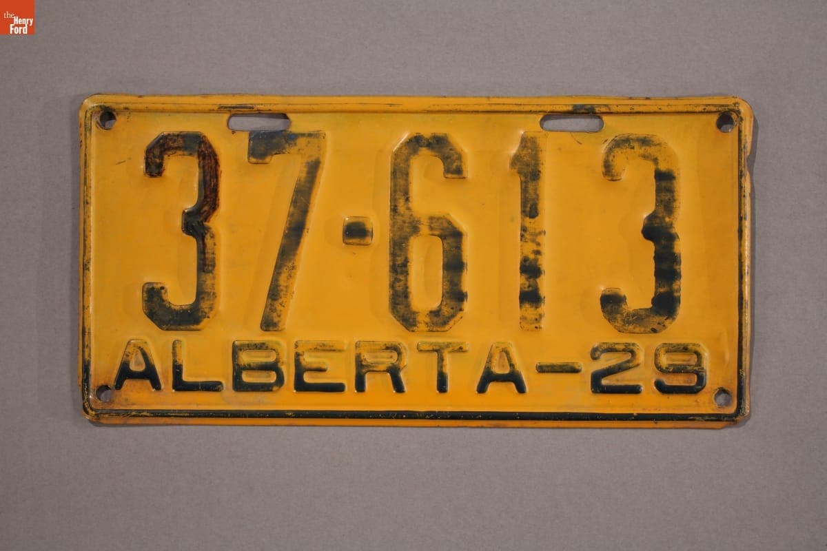Alberta License Plate, 1929