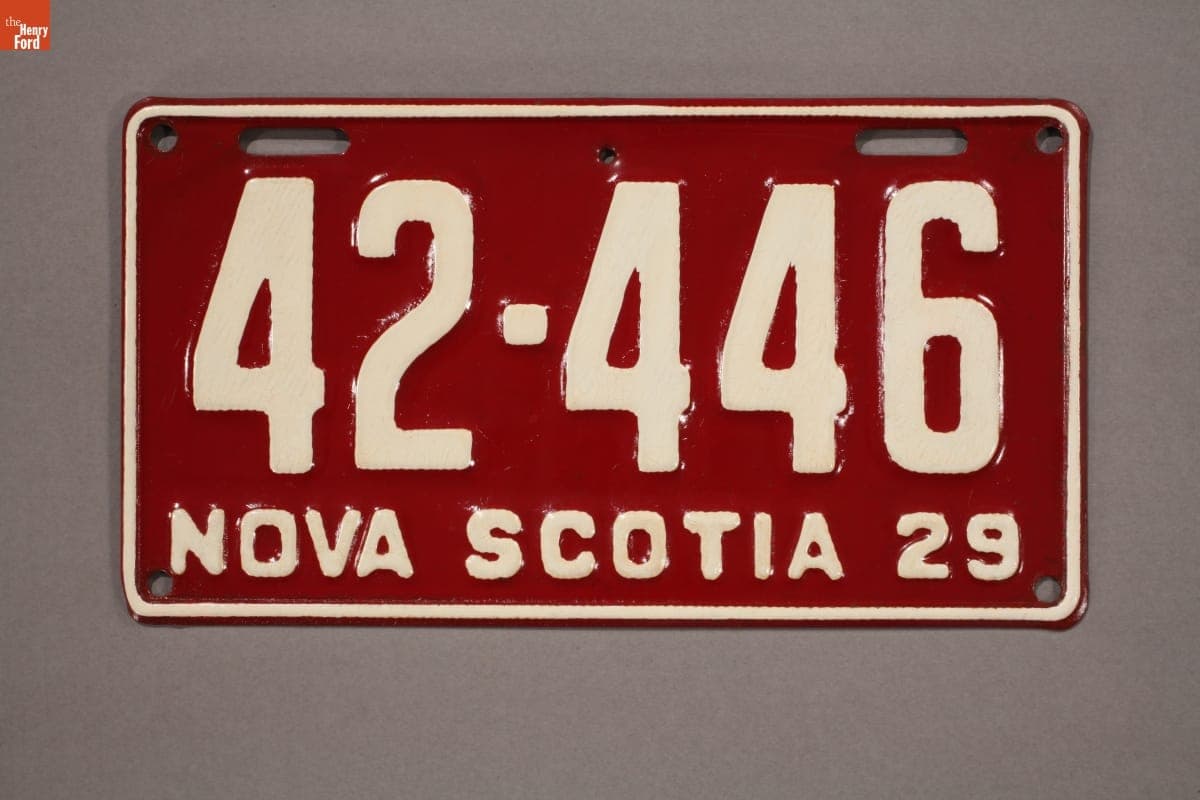 Nova Scotia License Plate, 1929