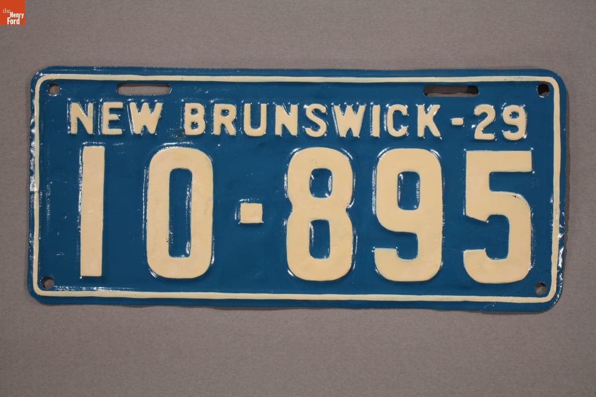 New Brunswick License Plate, 1929