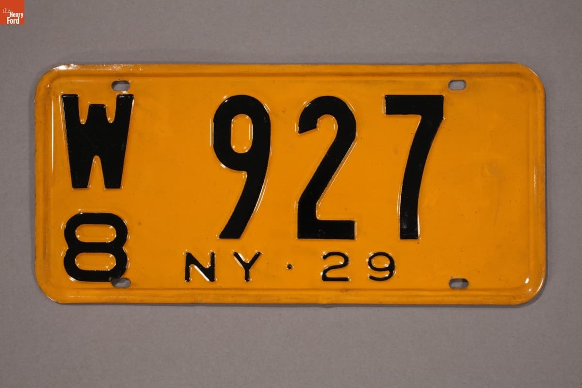 New York License Plate, 1929