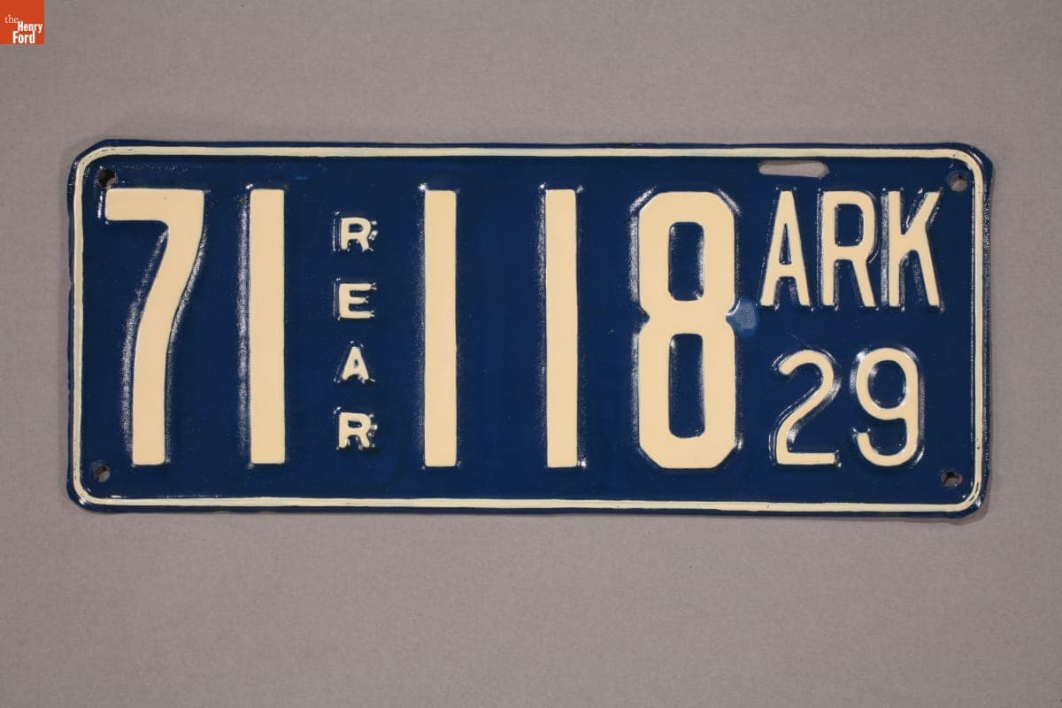 Arkansas License Plate, 1929