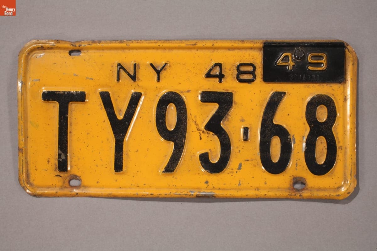 New York License Plate, 1948