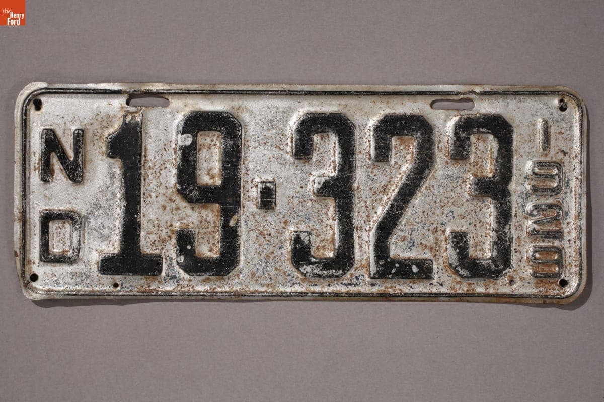 North Dakota License Plate, 1929