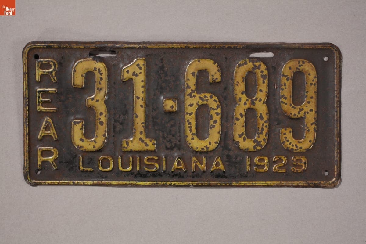 Louisiana License Plate, 1929