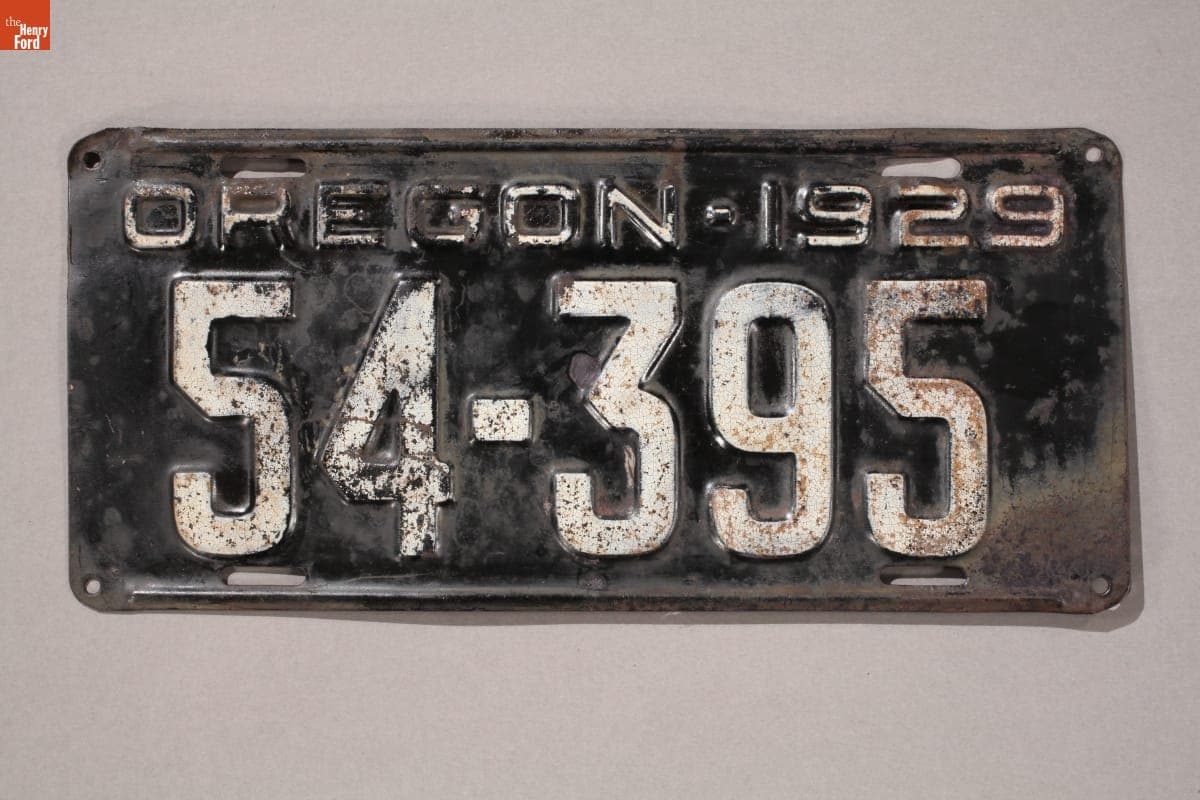 Oregon License Plate, 1929