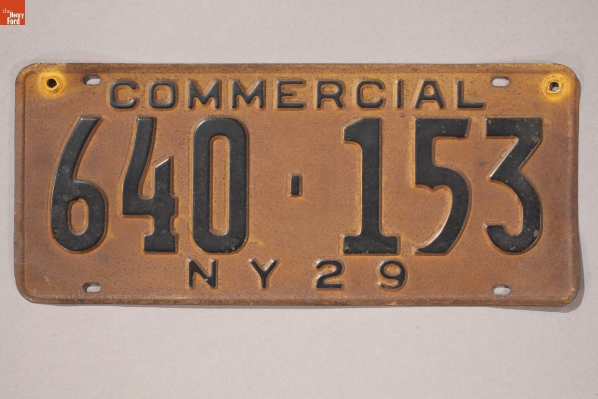 Pair of New York State Commercial License Plates, 1929