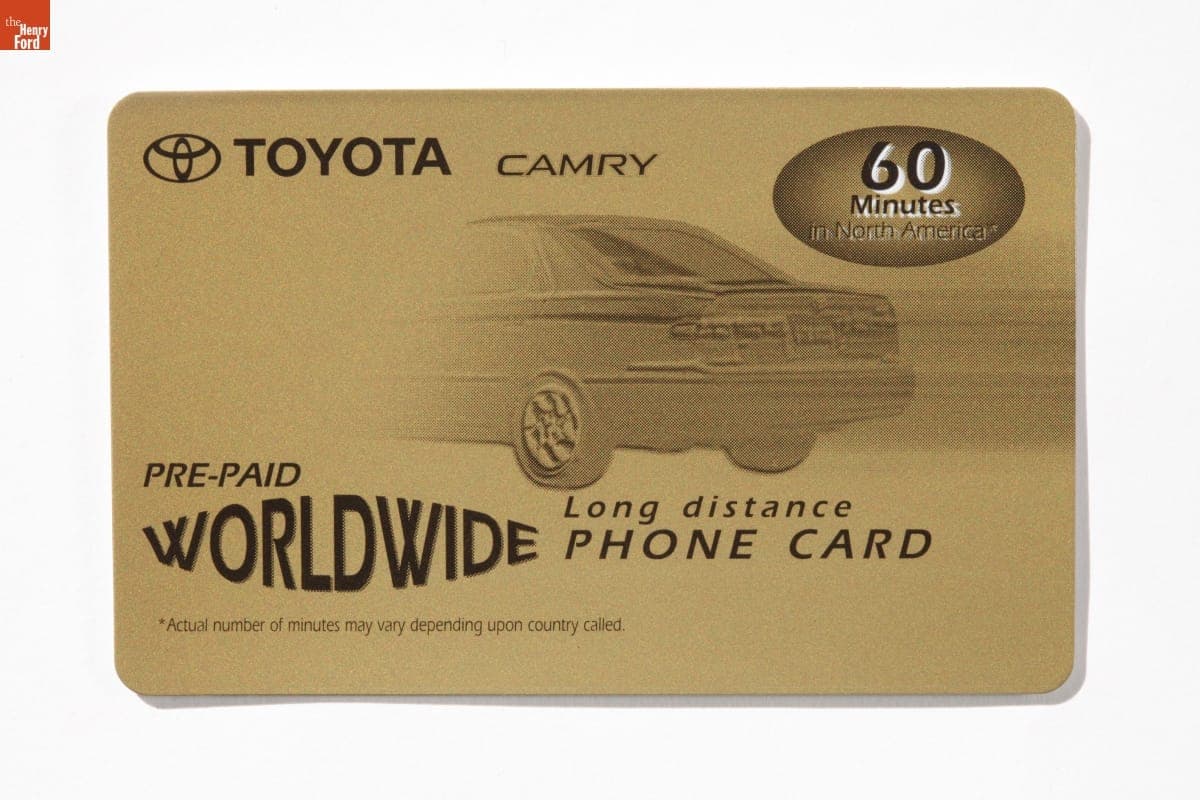 Long Distance Phone Card, Advertising Toyota Camry Sedan, 1995-2000