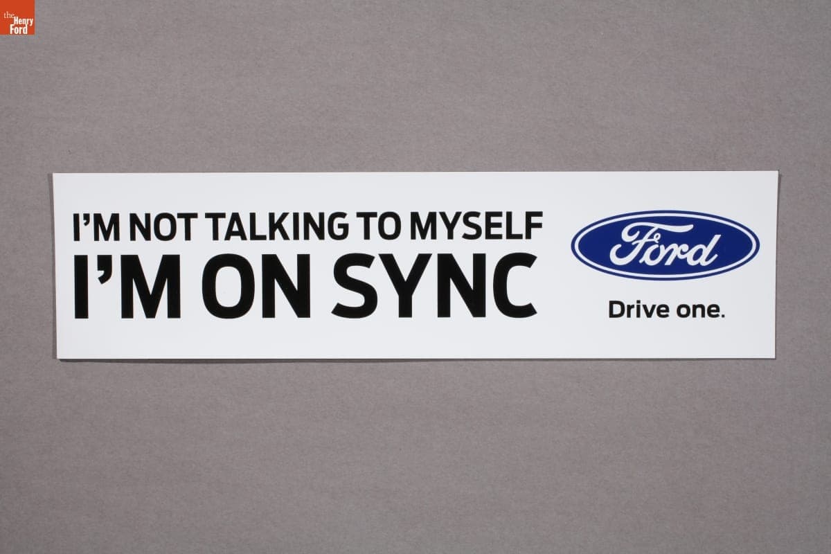 Ford, "I'm On Sync," Magnetic Bumper Sticker, 2011