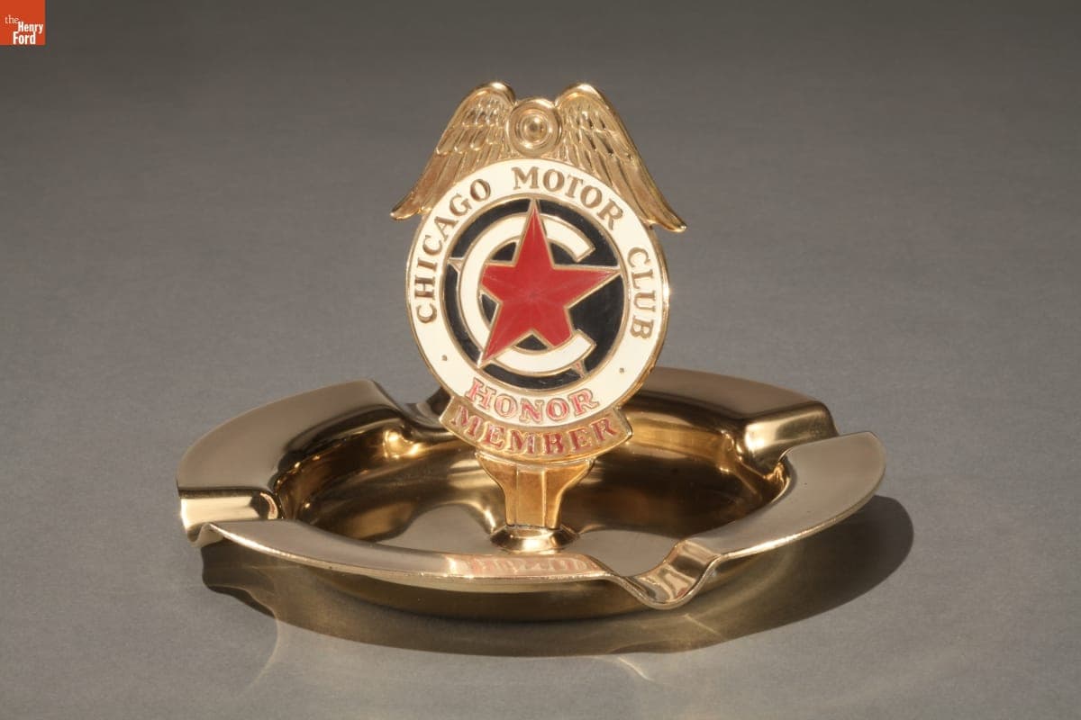 Chicago Motor Club "Honor Member" Ashtray, 1920-1945