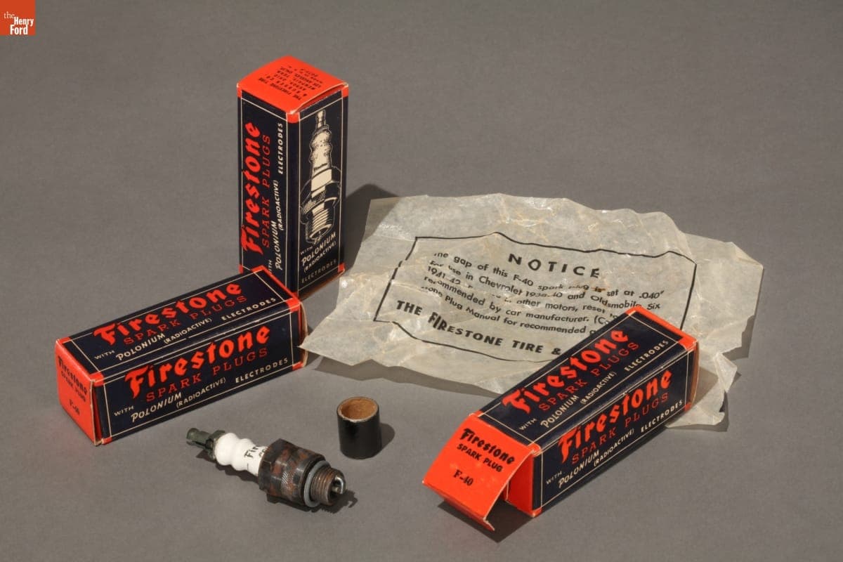 Firestone Spark Plugs with Packaging, circa 1942
