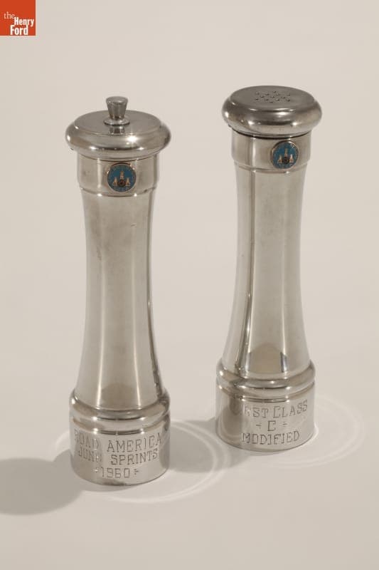 Salt & Pepper Set Trophy Awarded to William Mitchell's Stingray, 1960