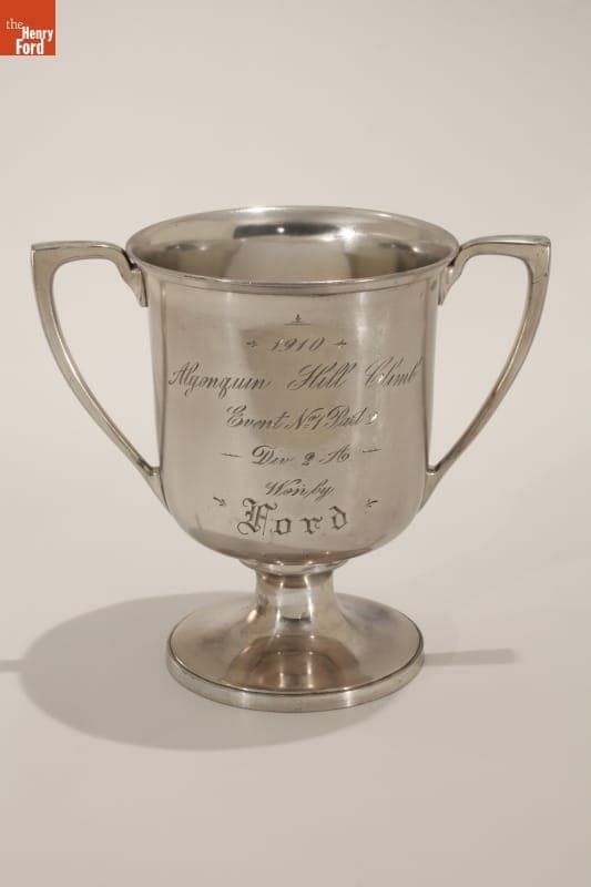 Algonquin Hill Climb Trophy Won by Frank Kulick Driving a Ford, 1910