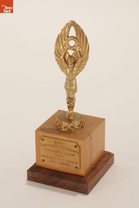 Concours D'Elegance Automotive Design Trophy Won by Virgil Exner with Chrysler Falcon, 1955