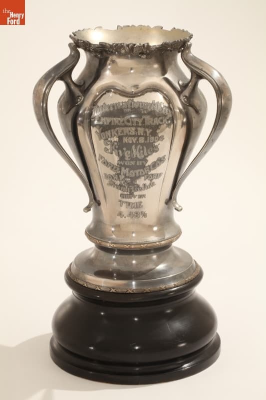 International Cup Trophy Won by Frank Kulick Driving a Ford, 1904