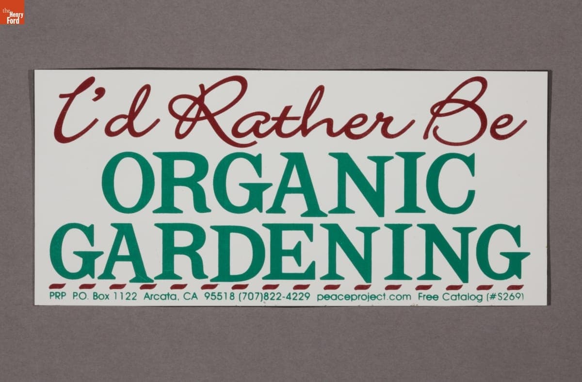"I'd Rather Be Organic Gardening" Magnetic Bumper Sticker, 2011