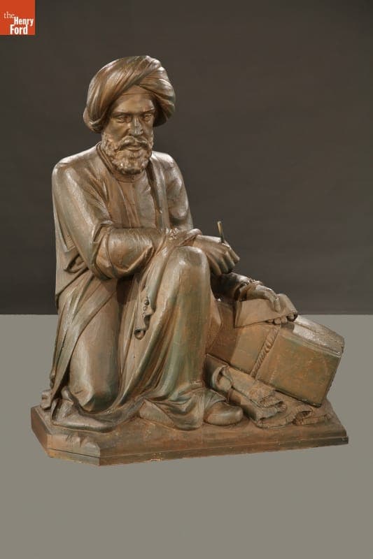 Sculpture of Trader, from "Africa" Circus Wagon, by Samuel Robb, 1903