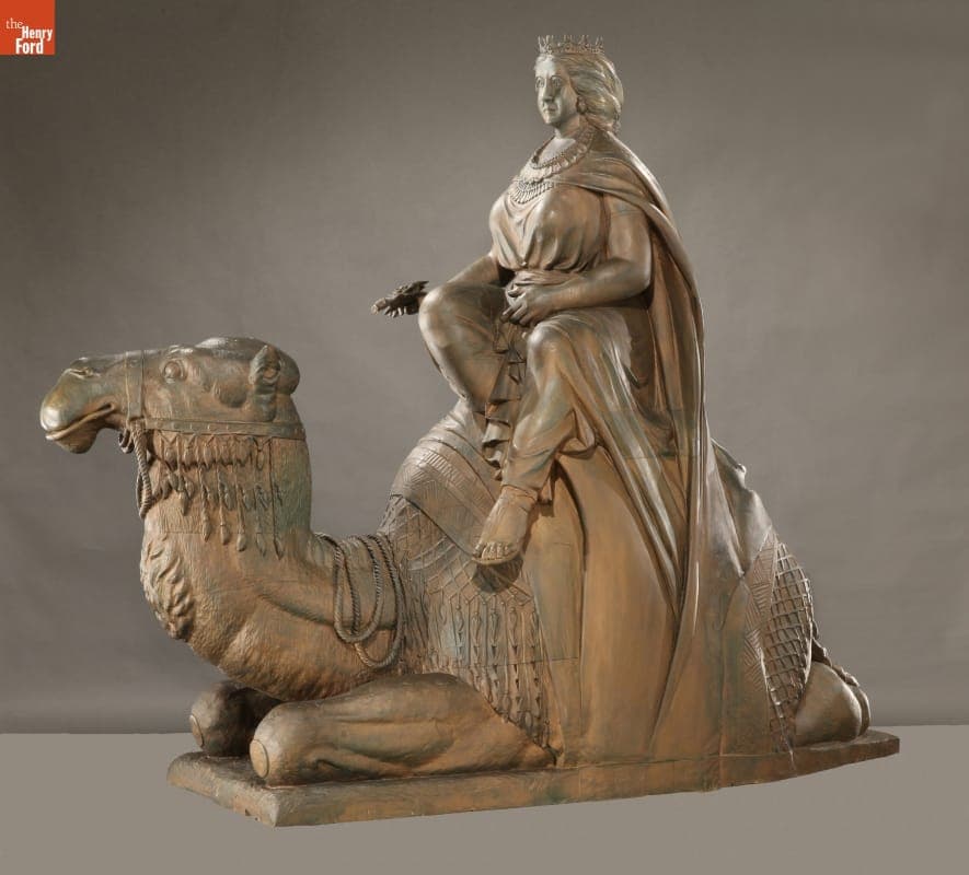 Sculpture of Egyptian Queen, from "Africa" Circus Wagon, by Samuel Robb, 1903