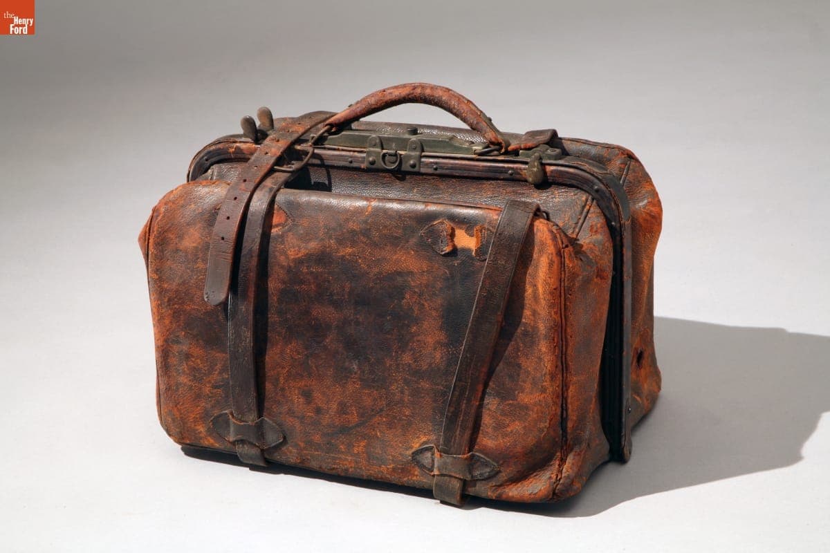 Francis Jehl's Satchel, Used on His Trip to Edison's Menlo Park Laboratory, 1878