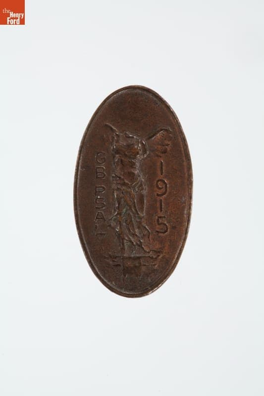 Public Schools Athletic League Pin, 1915