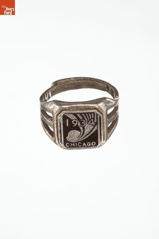 Century of Progress International Exposition Souvenir Ring, 1934