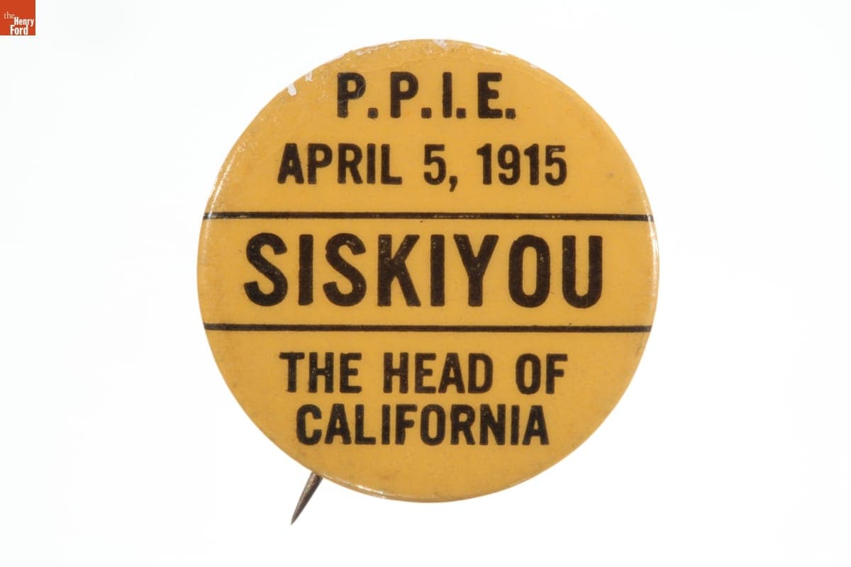 Panama-Pacific International Exposition Souvenir Button, 1915