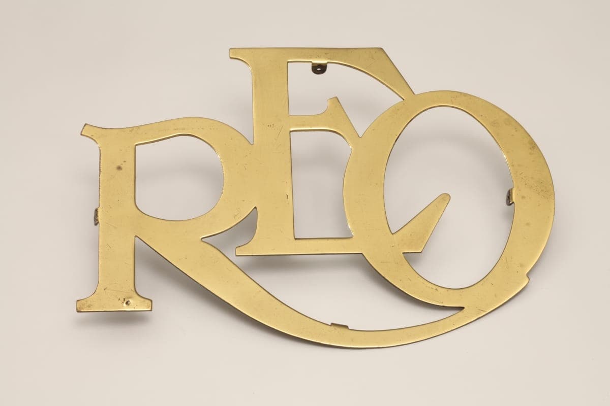REO Automobile Nameplate, circa 1910