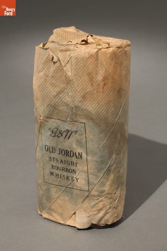 Bottle of Bootleg "Old Jordan" Straight Bourbon Whiskey, 1925-1932