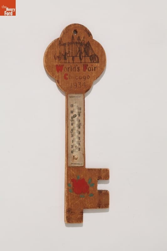 Century of Progress Souvenir Plaque of Travel and Transport Building, 1934