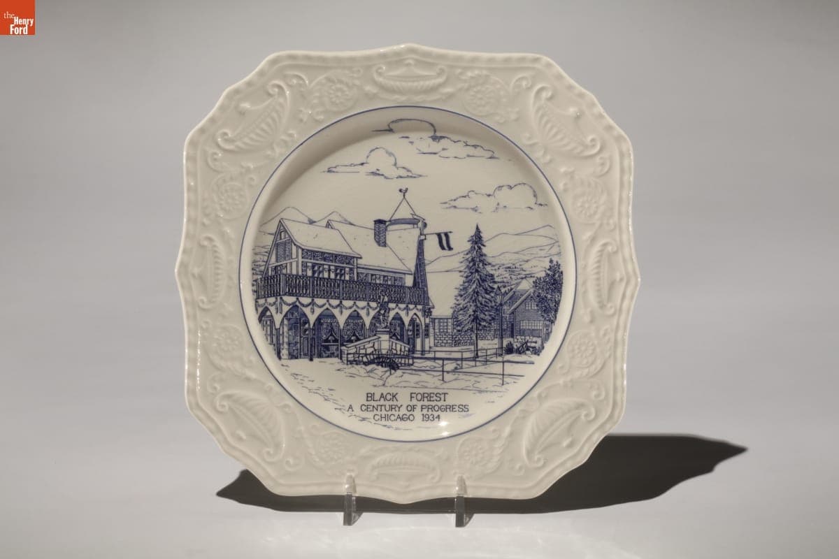 Century of Progress Souvenir Plate Depicting Black Forest, 1934